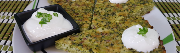 Brokolicový koláč s ľanovými semienkami