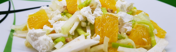 Pomarančový šalát s feta syrom