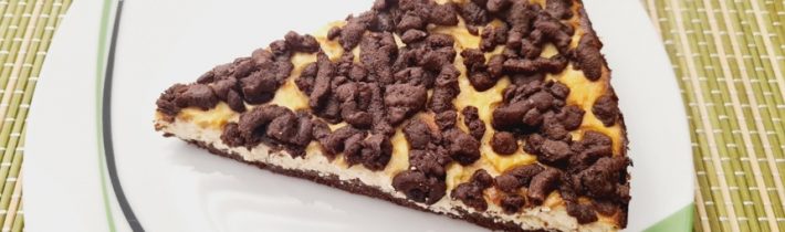 Strúhaný kakaovo-tvarohový koláč